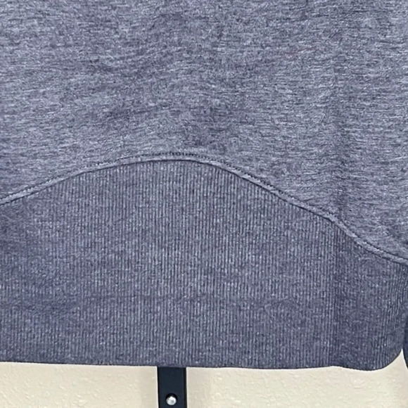 NWT ~ MEMBERS MARK RIBBED HALF ZIP HOODIE ~ THUMB HOLES IN WRIST ~  WOMENS GRAY - Picture 5 of 11